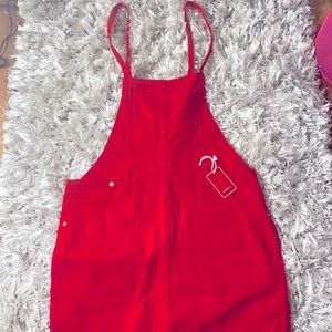 Woven overall Red Forever 21